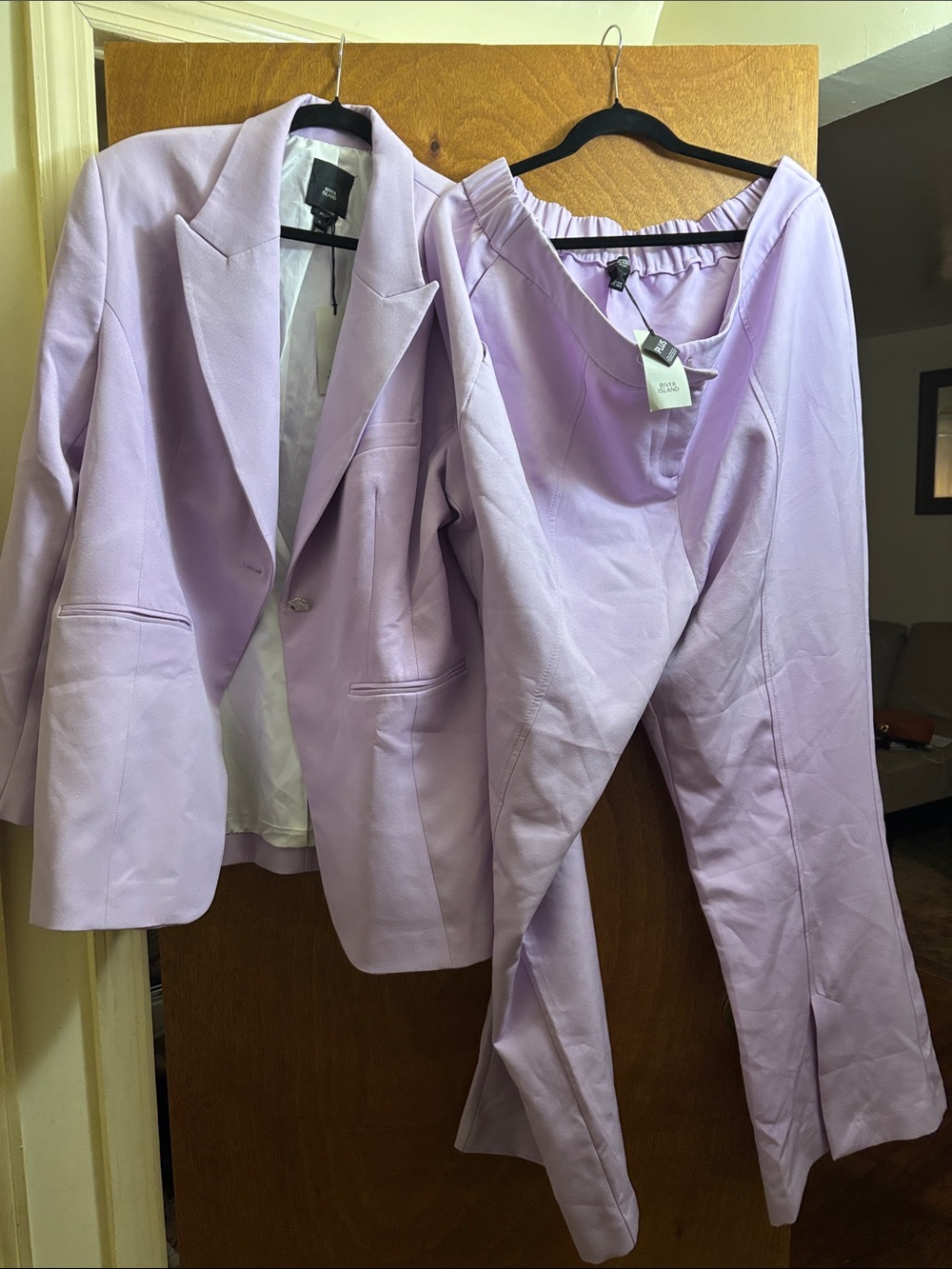 River Island Lavender Tailored Blazer and Pants UK size 22 equals US size 18